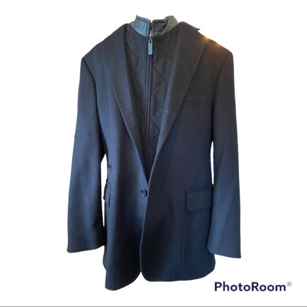 Men’s IBiza 42reg black jacket /blazer 100% wool , inner part buttons in or out‎